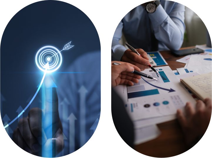 Business growth and strategy planning concept.